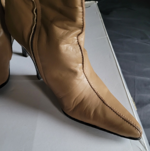 Tan Leather Boot  - Size 38 - Picture 2 of 7